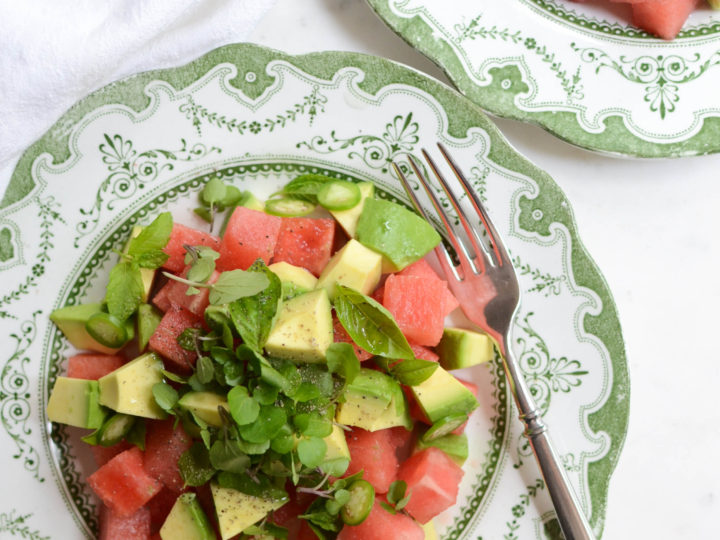 watermelon & avocado salad