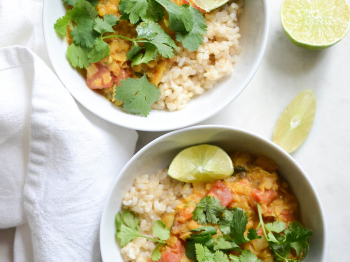 red lentil & tomato curry