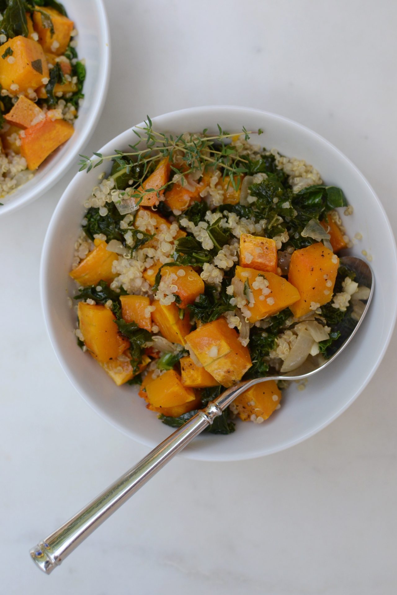 quinoa salad with butternut squash & kale – hello wholefoods
